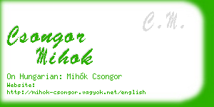 csongor mihok business card